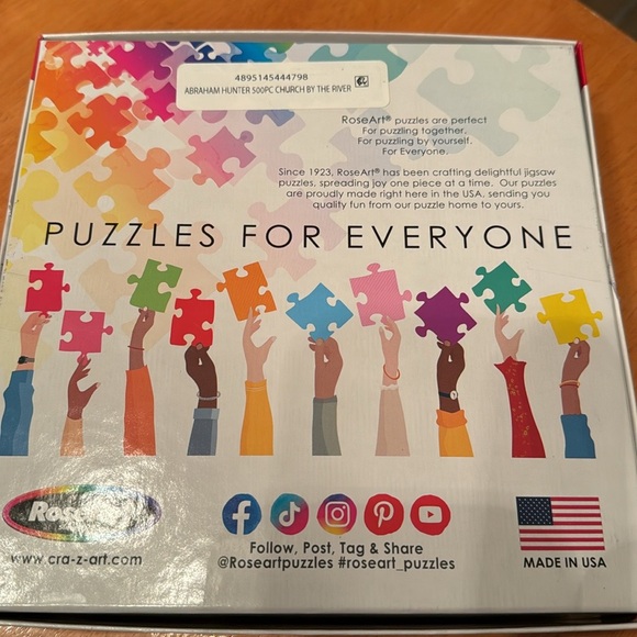 Abraham Hunter 500 piece puzzle - Church By the River - Picture 2 of 8